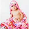 Chantria Ruffled Hooded Towel, Bright Pink - Towels - 2