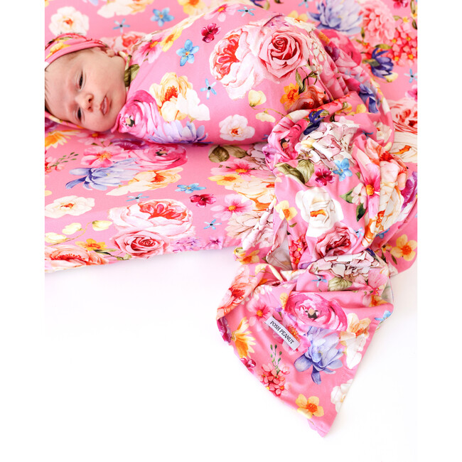 Chantria Swaddle And Headwrap Set, Bright Pink - Swaddles - 3
