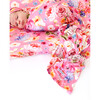 Chantria Swaddle And Headwrap Set, Bright Pink - Swaddles - 3 - thumbnail