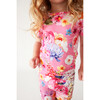 Chantria Basic Short Sleeve And Short Length Pajama, Bright Pink - Pajamas - 2