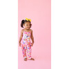 Chantria Smocked Spaghetti Jumpsuit, Bright Pink - Rompers - 3