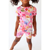 Chantria Basic Short Sleeve And Short Length Pajama, Bright Pink - Pajamas - 4