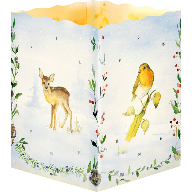 Advent Calendar, Standing Candlelight Advent with Detachable Ornaments