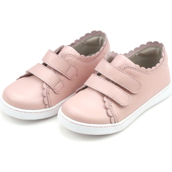 Caroline Scalloped Sneaker, Pink - L'Amour Shoes | Maisonette