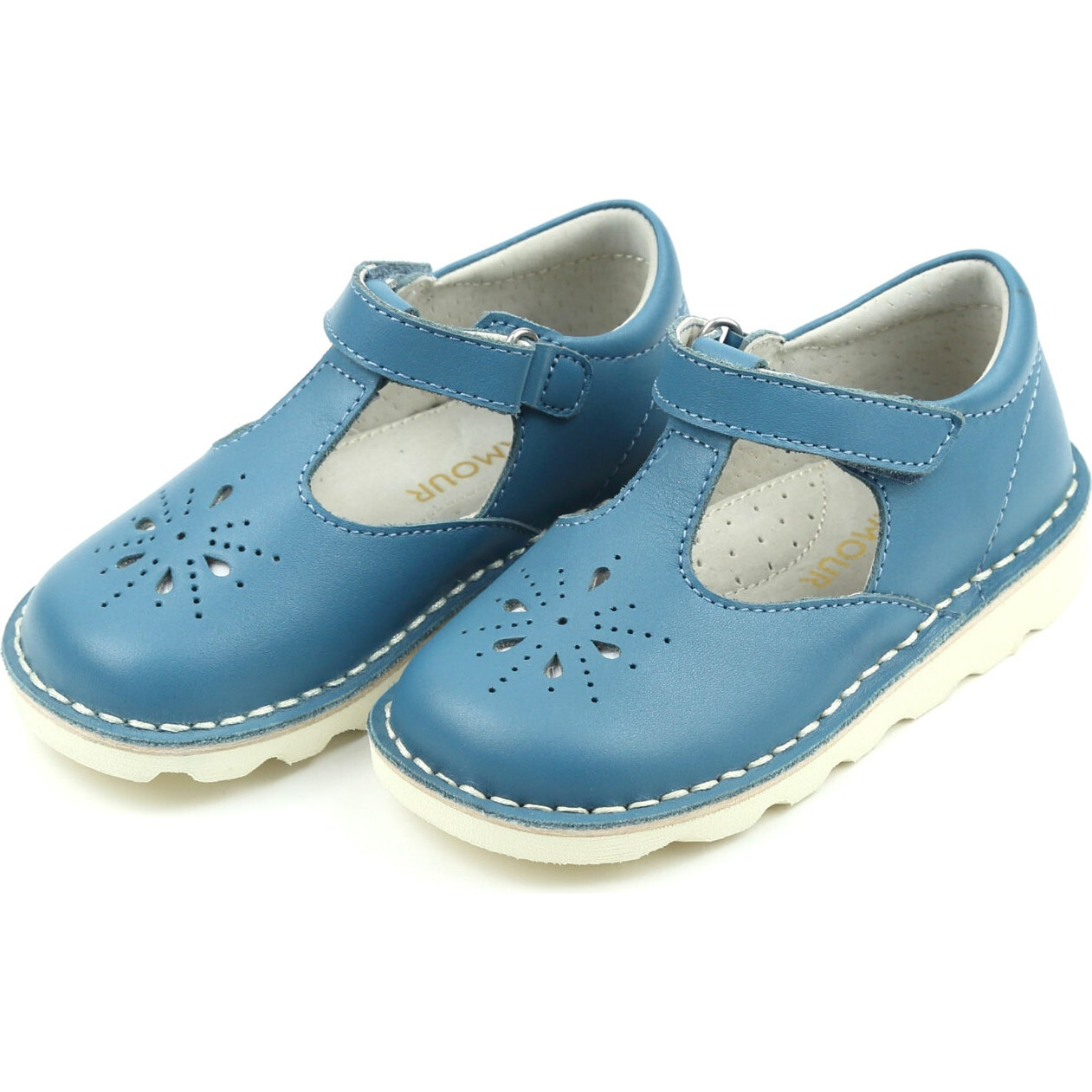 Alix Wedge Mary Jane, Cerulean Blue - T-Straps - 1
