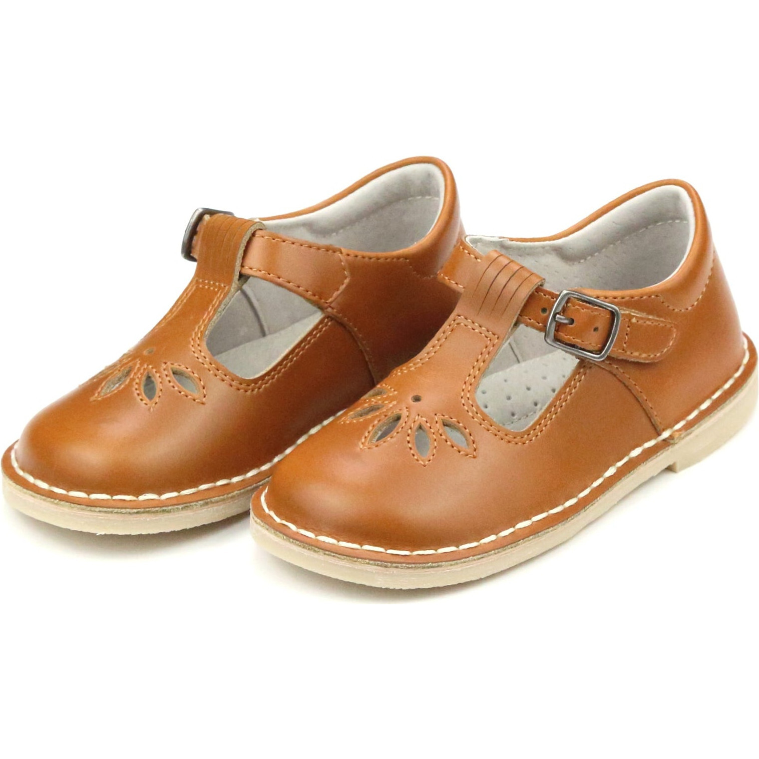 Sienna Vintage Inspired Appleseed Mary Jane, Camel - T-Straps - 1