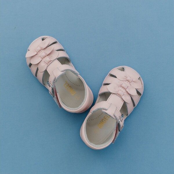 Everly Bow Sandal, Pink - L'Amour Shoes & Booties | Maisonette