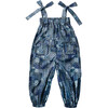 Liberty London Ikat Neats Rose Romper, Indigo - Rompers - 1 - thumbnail