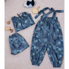 Liberty London Ikat Neats Rose Romper, Indigo - Rompers - 2