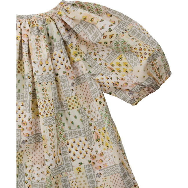 Liberty London Ikat Neats Jackie Top, Lemon - Blouses - 3