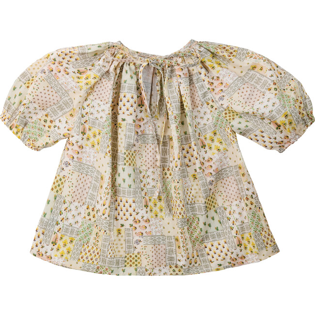 Liberty London Ikat Neats Jackie Top, Lemon - Blouses - 4