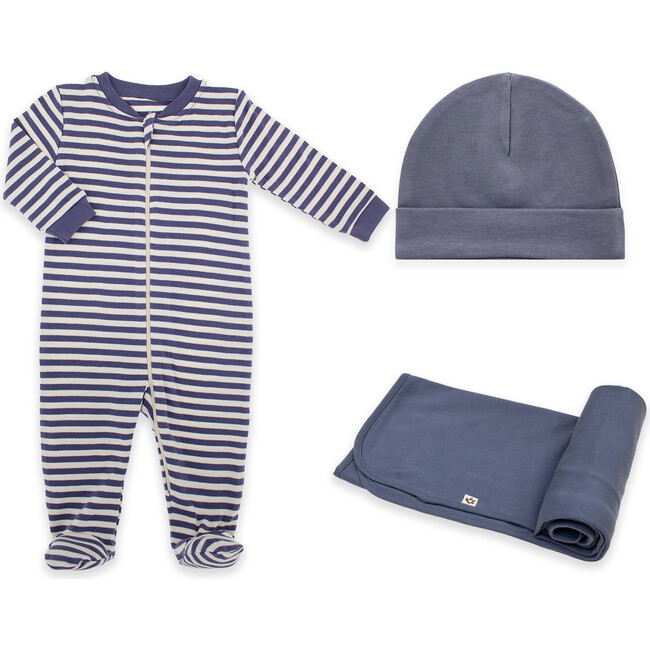 Baby Organic Sleeper Bundle, Folkstone Grey Stripes - Mixed Apparel Set - 1