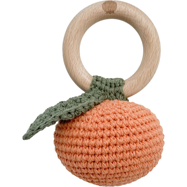 Cotton Crochet Rattle, Orange