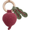 Cotton Crochet Rattle Beet, Burgundy - Teethers - 1 - thumbnail