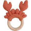 Cotton Crochet Teether Crab, Orange - Teethers - 1 - thumbnail