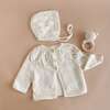 Cotton Lace Cardigan, Cream - Cardigans - 2