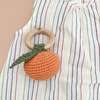 Cotton Crochet Rattle, Orange - Teethers - 2 - thumbnail