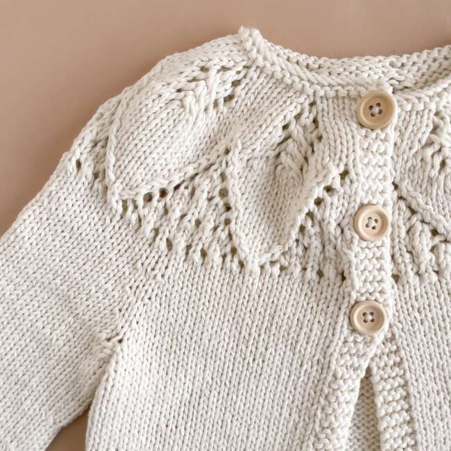 Cotton Lace Cardigan Cream