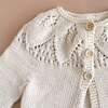 Cotton Lace Cardigan, Cream - Cardigans - 3