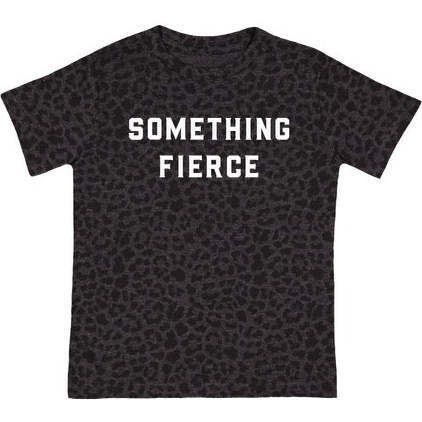 Something Fierce Leopard Print Short Sleeve T-Shirt, Black