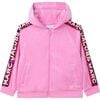 Logo Stripe Zip Hoodie, Pink - Sweatshirts - 1 - thumbnail