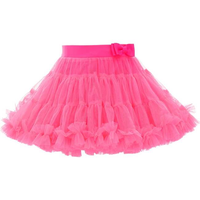 Neon Bow Tutu Skirt, Pink