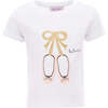 Ballerina Shoe Graphic T-Shirt, White - T-Shirts - 1 - thumbnail