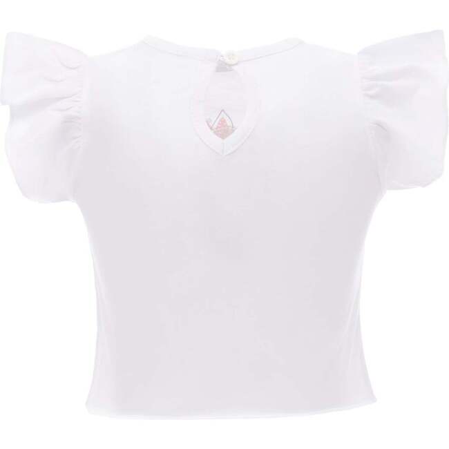 Cool Unicorn Ruffle T-Shirt, White - Tees - 2