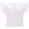 Cool Unicorn Ruffle T-Shirt, White - Tees - 2