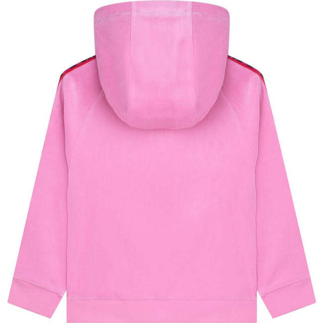 Logo Stripe Zip Hoodie, Pink - Sweatshirts - 3