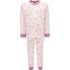 Unicorn Rainbow Print PJ Set, Pink - Pajamas - 1 - thumbnail