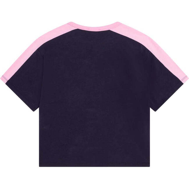 Floral Logo T-Shirt, Navy - Tees - 3