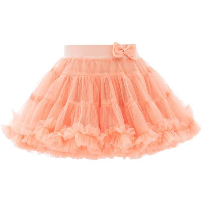 Peach Bow Tutu Skirt, Orange