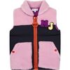 Logo Fleece Sleeveless Jacket, Pink - Jackets - 1 - thumbnail