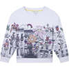 Floral View Sweatshirt, White - Sweatshirts - 1 - thumbnail