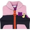 Logo Fleece Sleeveless Jacket, Pink - Jackets - 2