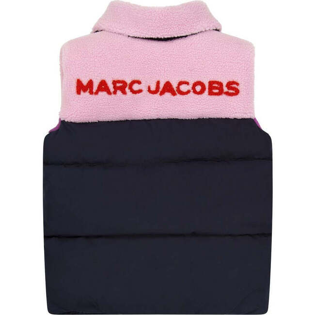 Logo Fleece Sleeveless Jacket, Pink - Jackets - 3