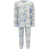 Allover Cat Print PJ Set, Blue - Pajamas - 1 - thumbnail