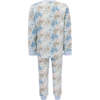 Allover Cat Print PJ Set, Blue - Pajamas - 2