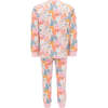 Allover Cat Print PJ Set, Pink - Pajamas - 2