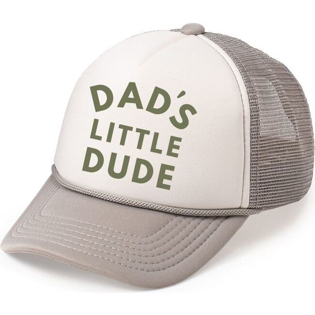 Dad's Little Dude Trucker Hat Charcoal & White