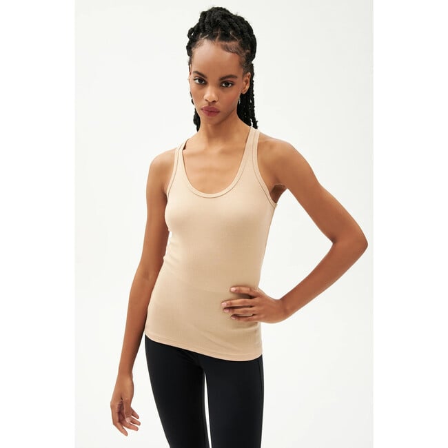 Ashby Rib Tank Top, Nude - Blouses - 2