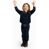Reena Raglan Sleeve Warm-Up Set, Indigo - Mixed Apparel Set - 2