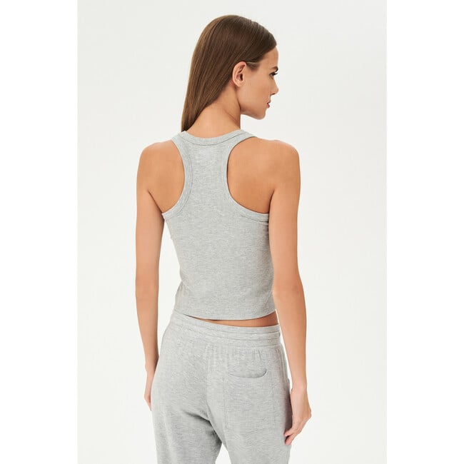 Ashby Rib Crop Top, Heather Grey - Blouses - 3