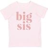 Big Sis Short Sleeve T-Shirt, Ballet Pink - T-Shirts - 1 - thumbnail