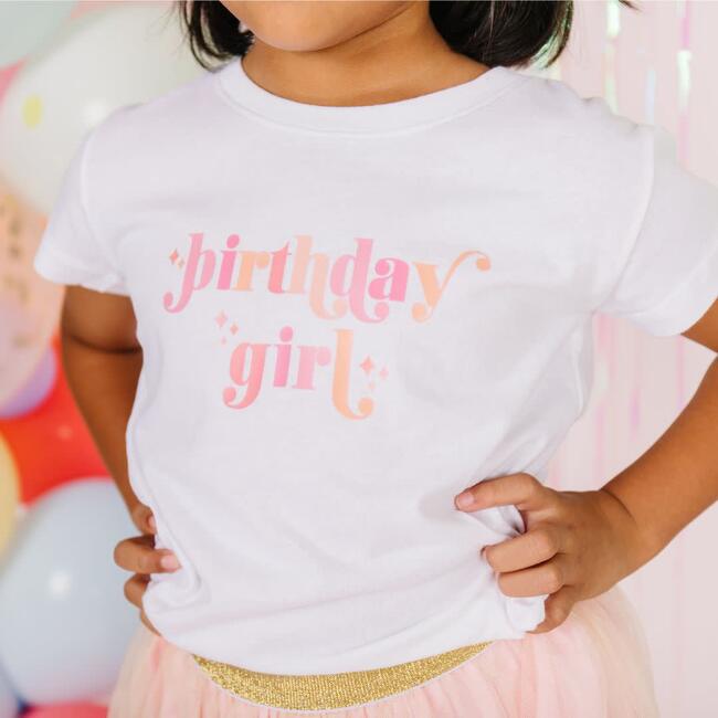 Birthday Girl Blush S/S Shirt, White - T-Shirts - 3