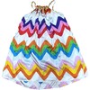 Wave Multicolor Beaded Dress, White - Dresses - 1 - thumbnail