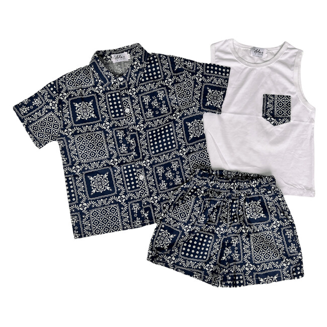 Tulum Bandana Short Set, Black - Mixed Apparel Set - 1