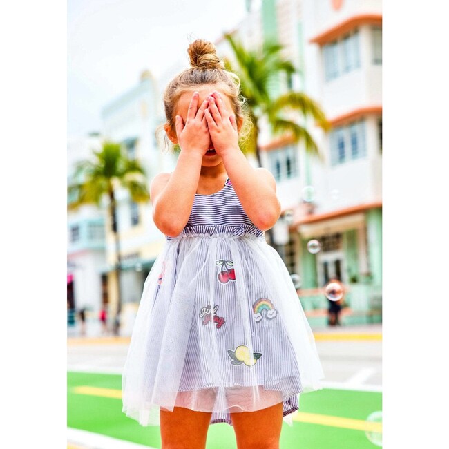 Sweet Candy Lovers Patch Dress, Grey - Dresses - 2