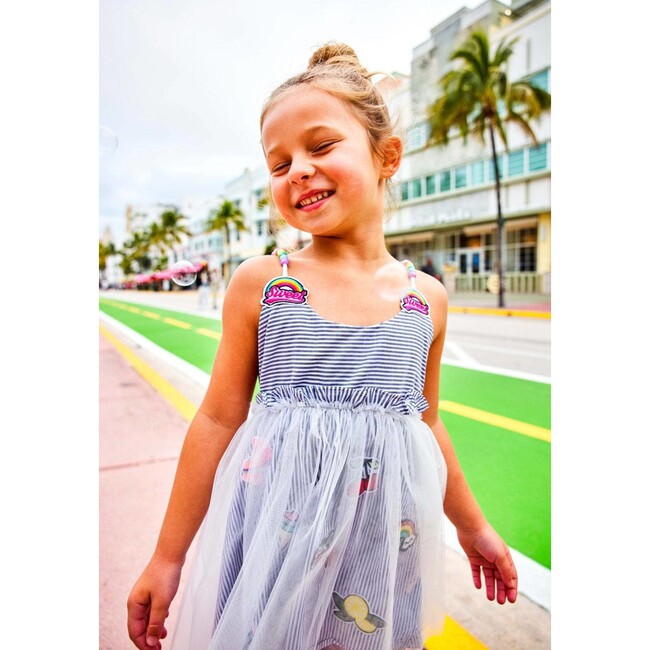 Sweet Candy Lovers Patch Dress, Grey - Dresses - 3
